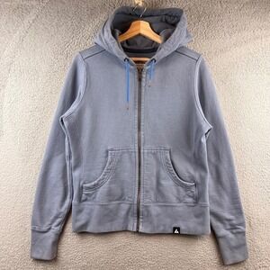 American Giant Women M Blue Full Zip Hoodie Cotton Made in USA Casual Comfort